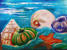 Swirling Sea Shells - Tile Mosaic