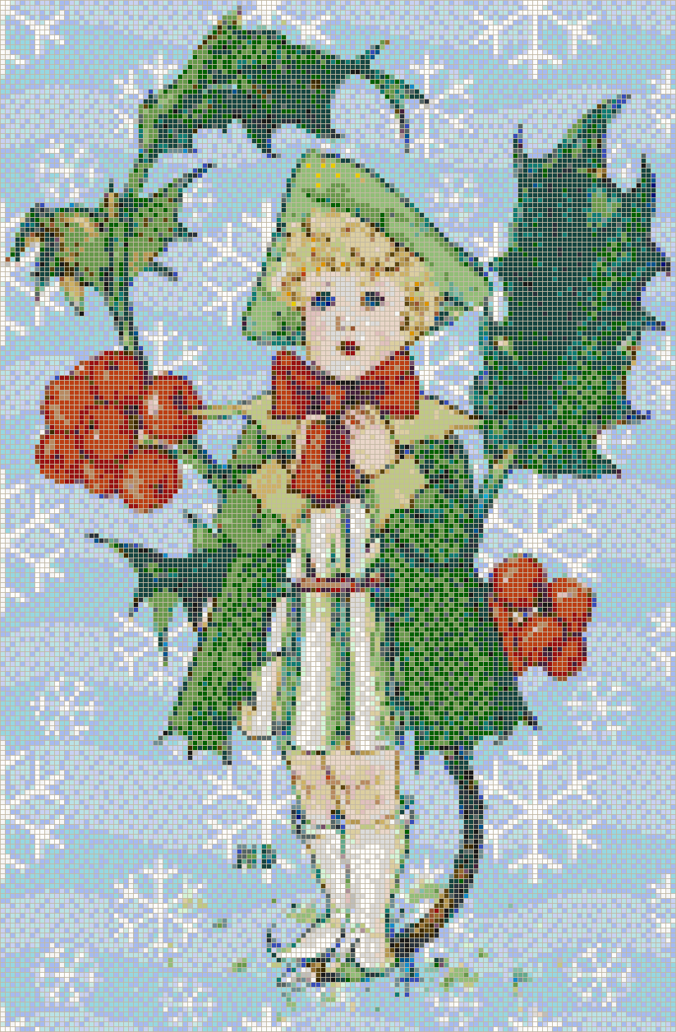 Holly Girl - Mosaic Tile Picture Art