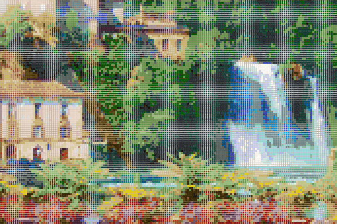 Italian Waterfall (Isola Liri) - Mosaic Picture Art