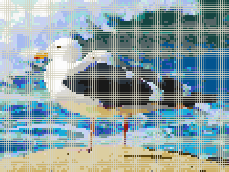 Seagulls by the Ocean - Mosaic Picture Art