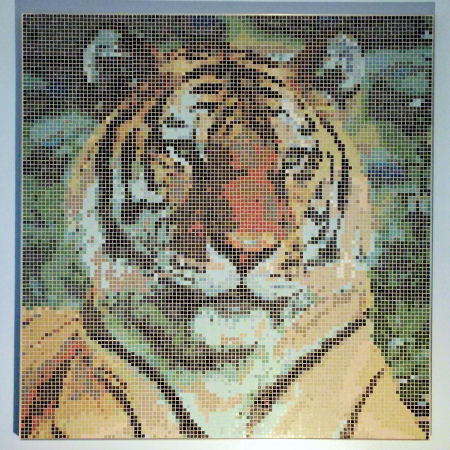 Siberian Tiger - Photo of Mosaic Siberian Tiger - Photo of Mosaic