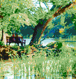 Pond Bench<br/>Ready to Hang Mosaic Art