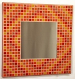 Autumn Diamonds 29cm - Mosaic Tiled Mirror