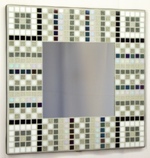 Art Deco Noir 29cm - Mosaic Tiled Mirror