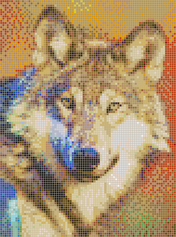 Grey Wolf - Mosaic Tile Picture Art