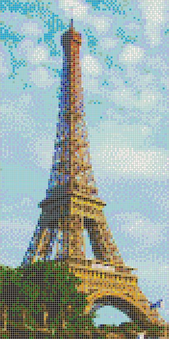Eiffel Tower from the Seine - Mosaic Tile Picture Art
