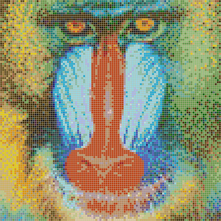 Mandrill Baboon Face - Mosaic Tile Picture Art