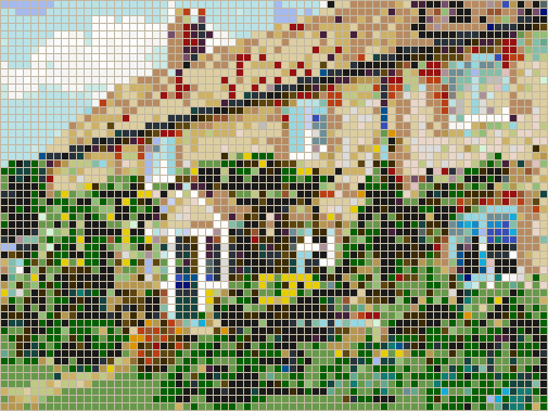 Cottage in Spring - Mosaic Tile Picture Art