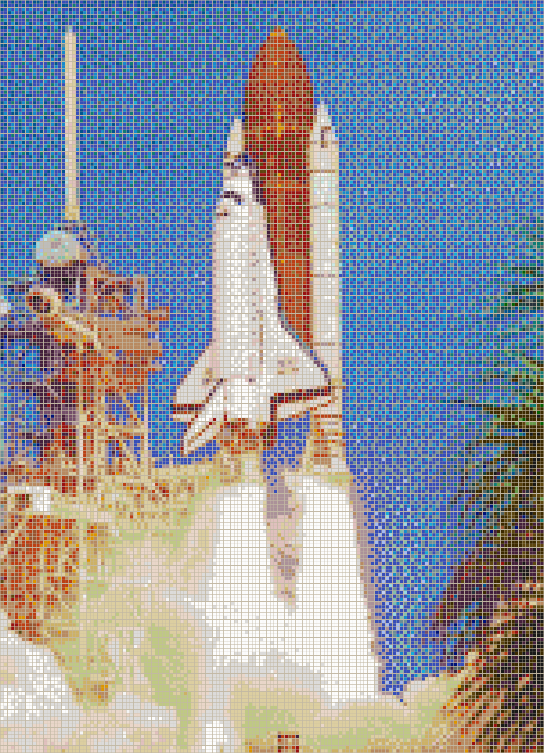 Launch of Atlantis Space Shuttle - Mosaic Tile Picture Art