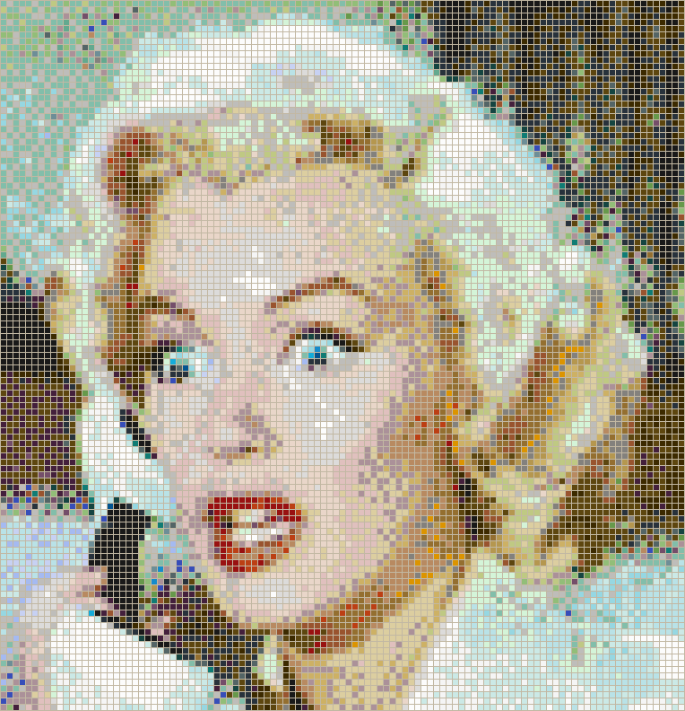 Marilyn Monroe (Gentlemen Prefer Blondes Trailer) - Mosaic Tile Picture Art