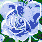 Fairy Rose (Blue) - Framed Mosaic Wall Art