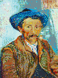 The Smoker (Van Gogh) - Framed Mosaic Wall Art