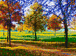 Autumn in the Park - Framed Mosaic Wall Art