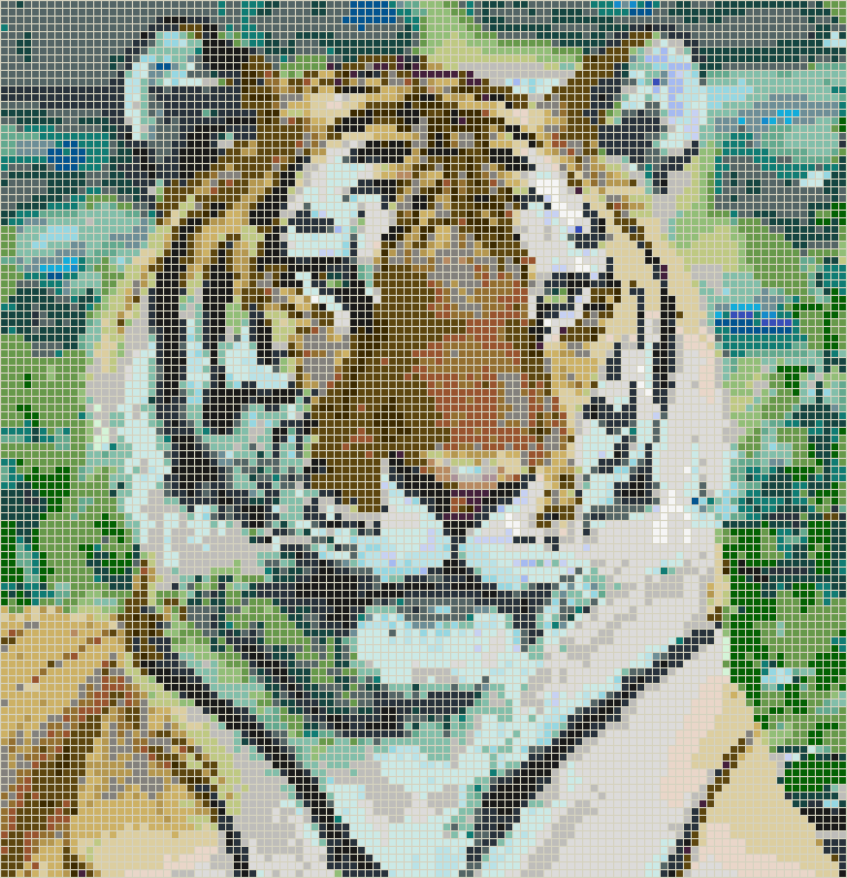 Siberian Tiger - Mosaic Wall Picture Art