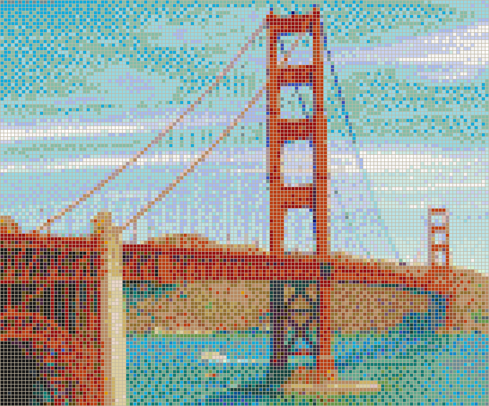 Golden Gate Bridge - Mosaic Wall Picture Art