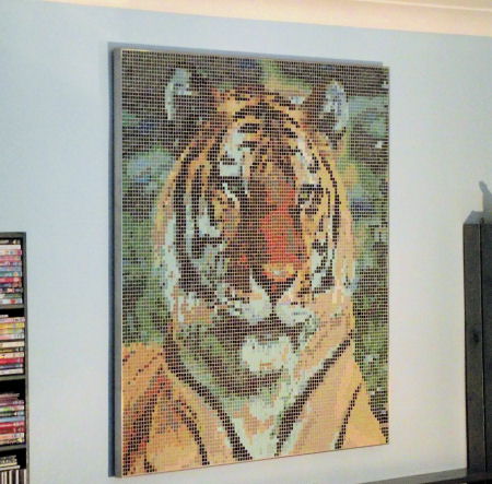 Photo of 'Framed Mosaic Wall Art' - Siberian Tiger