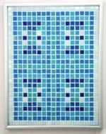Turquoise Pearl Archipelago - Framed Mosaic Accent