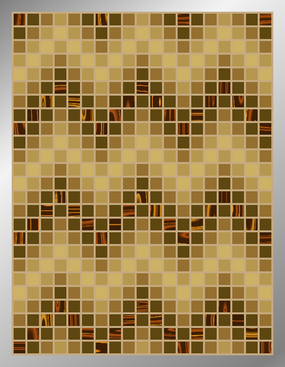 Sepia ZigZags - Mosaic Tiled Accent