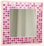 Pink Glitter 23cm - Mosaic Tiled Mirror