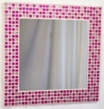 Pink Glitter 35cm - Mosaic Tiled Mirror