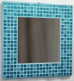 Turquoise Glitter 25cm - Mosaic Tiled Mirror