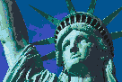 Statue of Liberty (Face) - Mosaic Tile Art