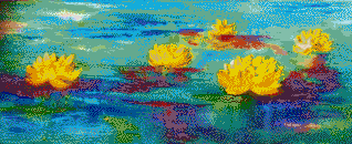 Serene Water Lillies - Mosaic Tile Art
