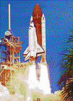 Launch of Atlantis Space Shuttle - Tile Mosaic