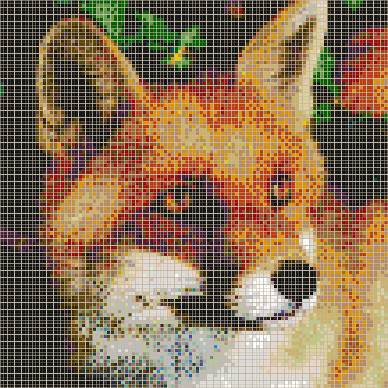 Red Fox - Mosaic Tile Picture Art