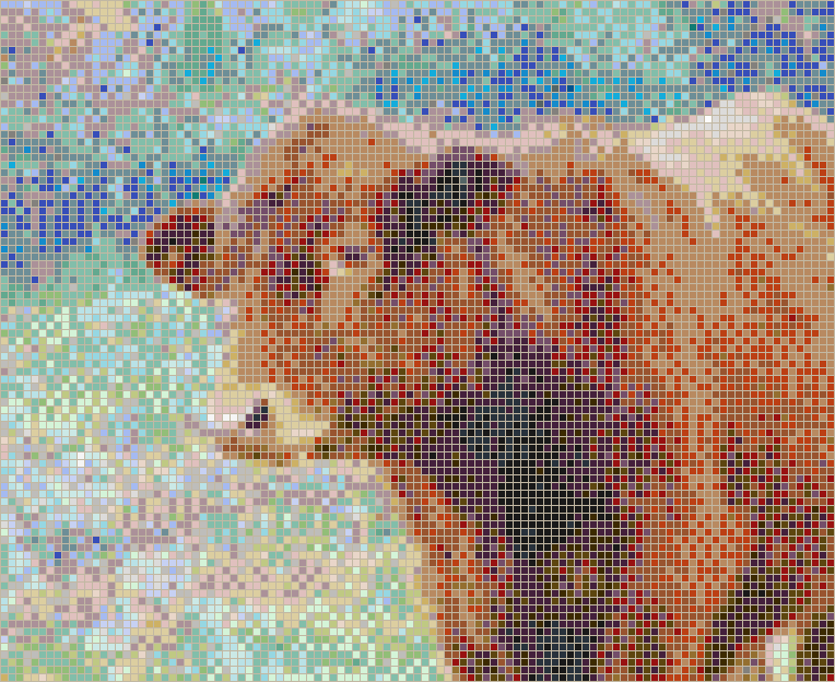 Simmental Calf (Cow) - Mosaic Tile Picture Art