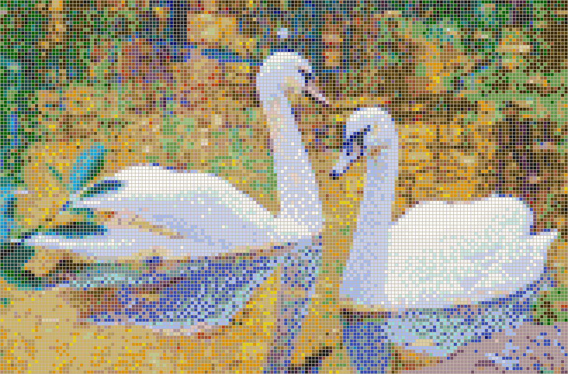 Autumn Swans - Mosaic Tile Picture Art