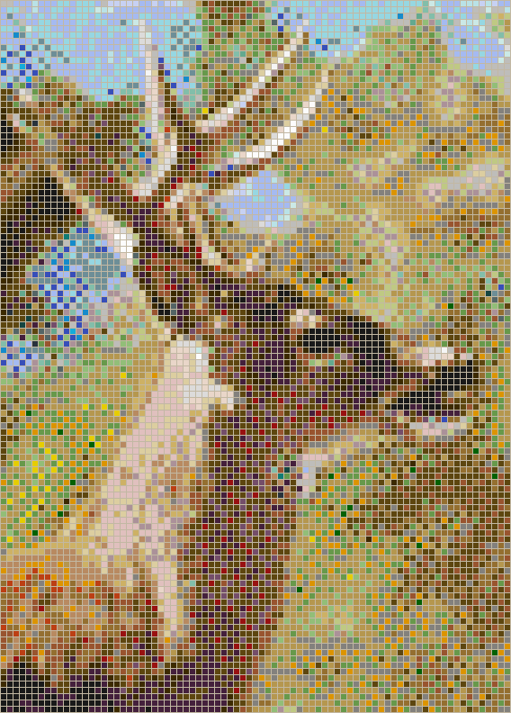 Whitetail Stag - Mosaic Tile Picture Art