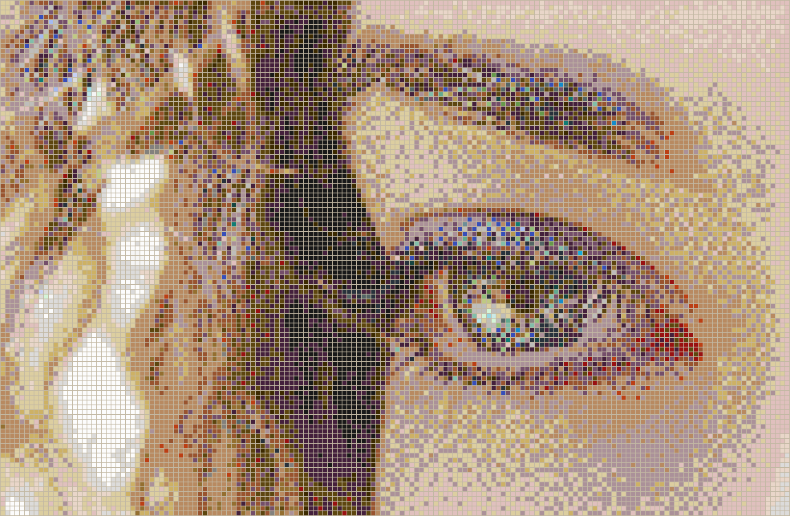 Curly Eye (Alice) - Mosaic Tile Picture Art
