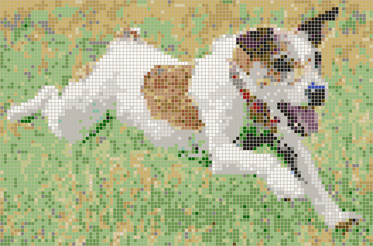 Terrier Racing - Mosaic Tile Picture Art