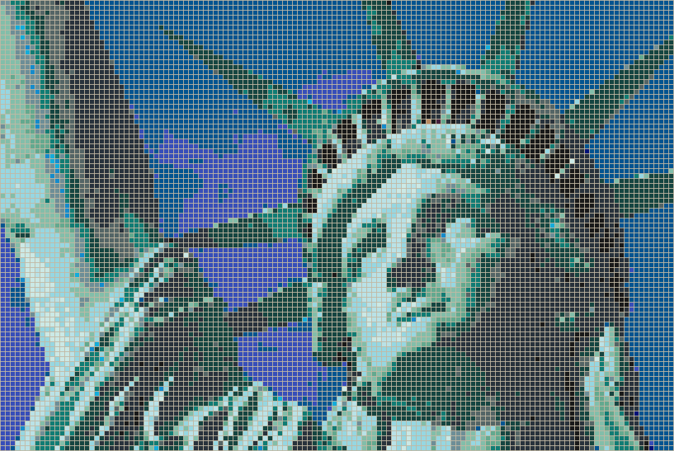 Statue of Liberty (Face) - Mosaic Tile Picture Art