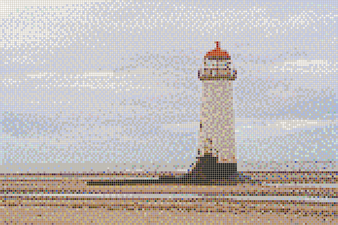 Talacre Lighthouse (North Wales) - Mosaic Tile Picture Art