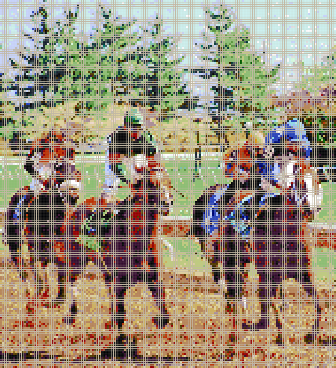 Horse Racing (Keeneland Race Track) - Mosaic Tile Picture Art