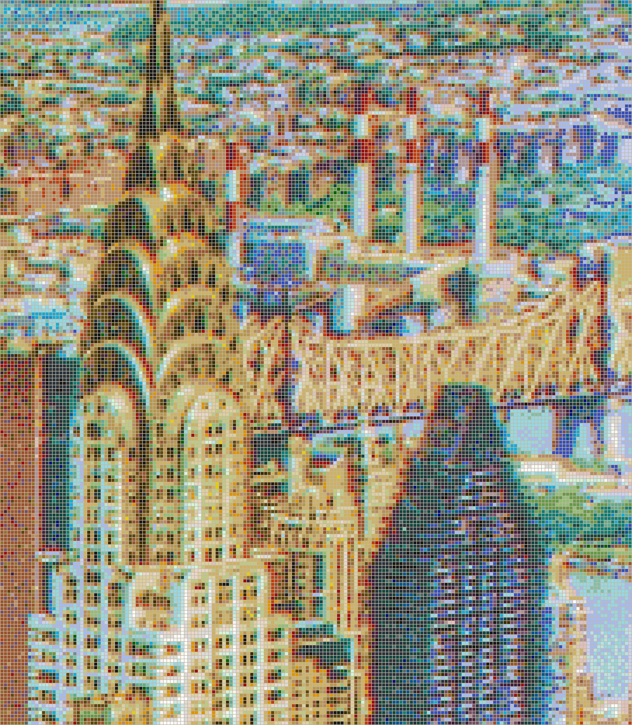 Chrysler Building from the Empire State - Mosaic Tile Picture Art