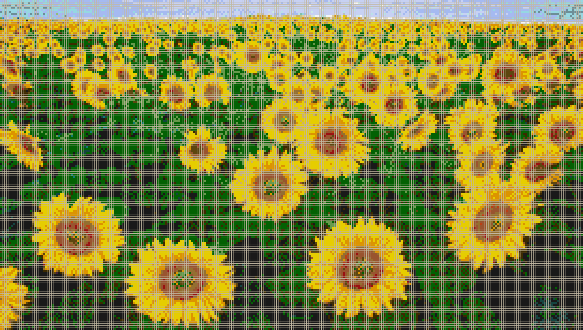 Sunflower Fields - Mosaic Tile Picture Art