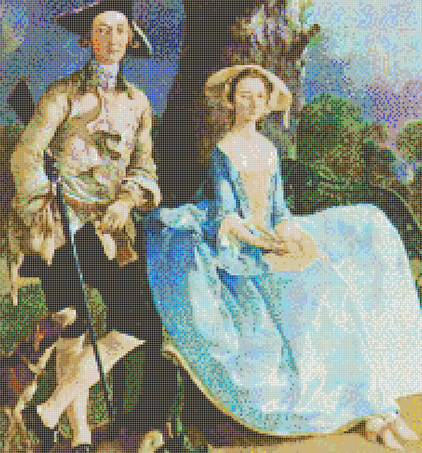 Mr and Mrs Andrews (Gainsborough) - Mosaic Tile Picture Art