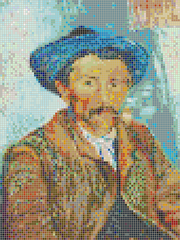 The Smoker (Van Gogh) - Mosaic Tile Picture Art
