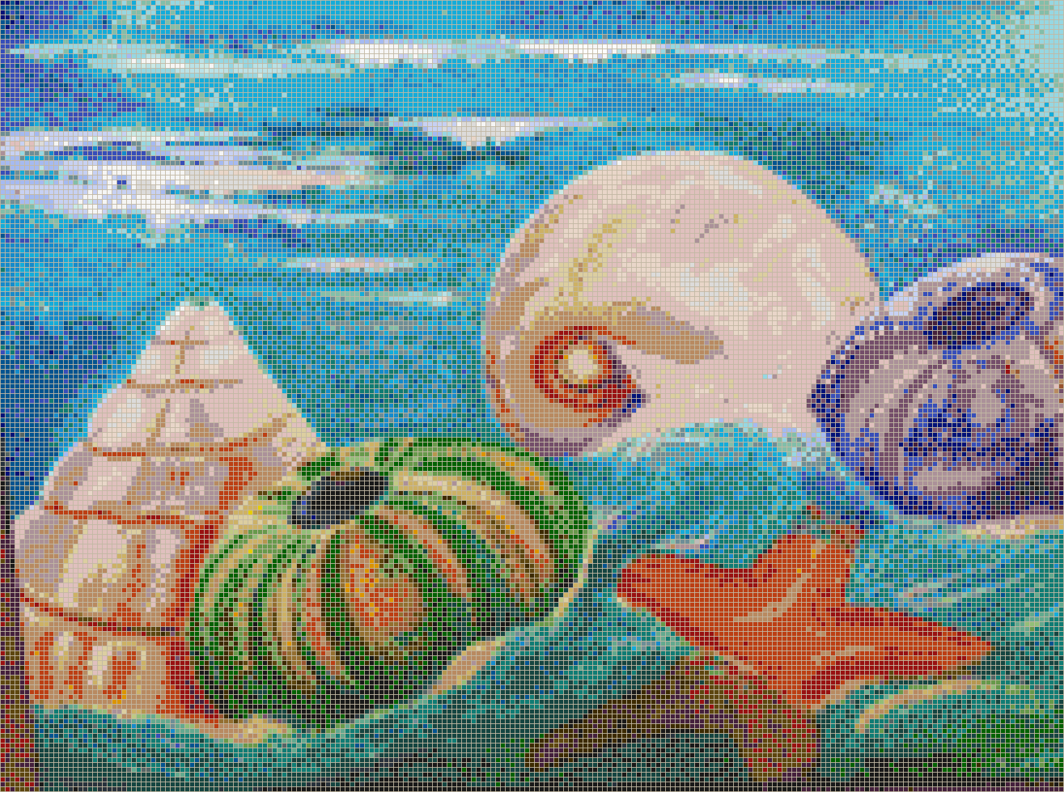 Swirling Sea Shells - Mosaic Tile Picture Art