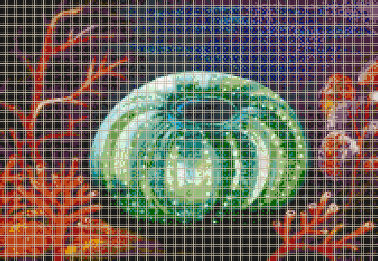 Emerald Urchin - Mosaic Tile Picture Art