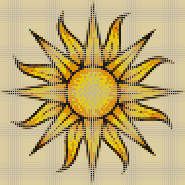 Sun (on fawn) - Mosaic Tile Picture Art