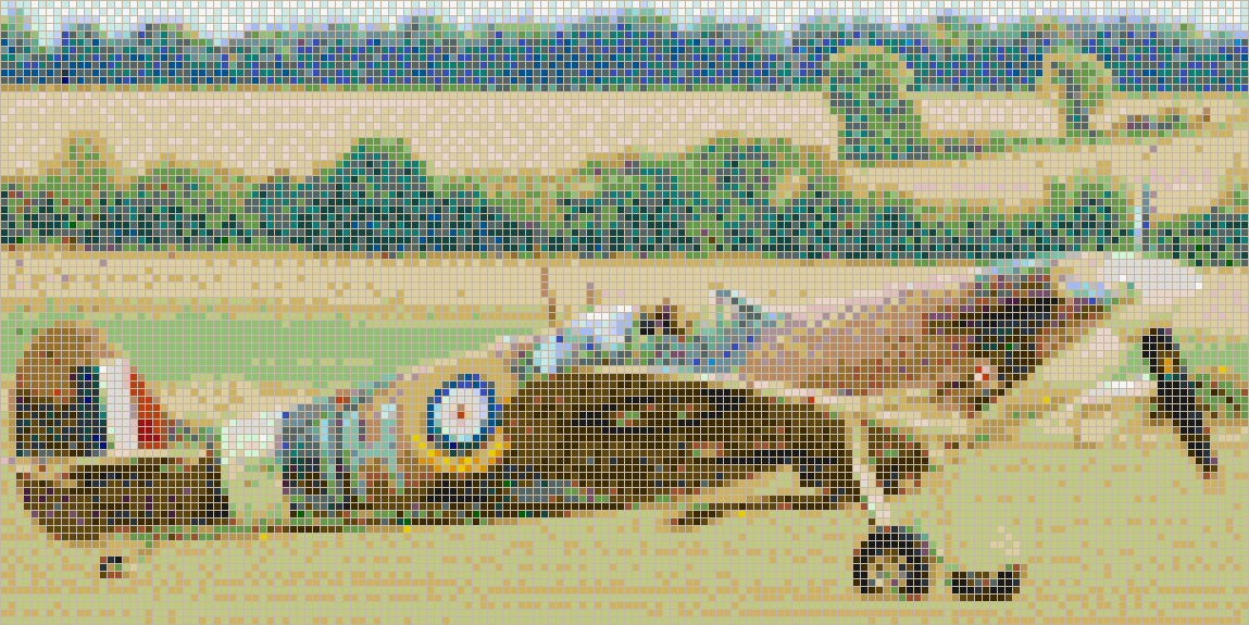 Spitfire on Grass - Mosaic Tile Picture Art