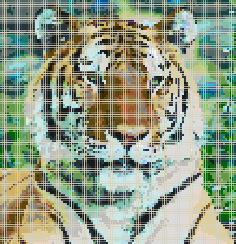 Siberian Tiger - Mosaic Tile Picture Art