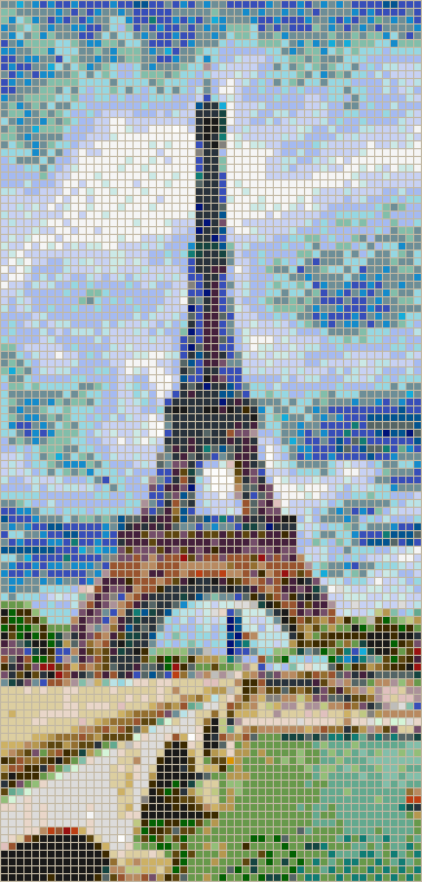 Eiffel Tower (Stormy) - Mosaic Tile Picture Art