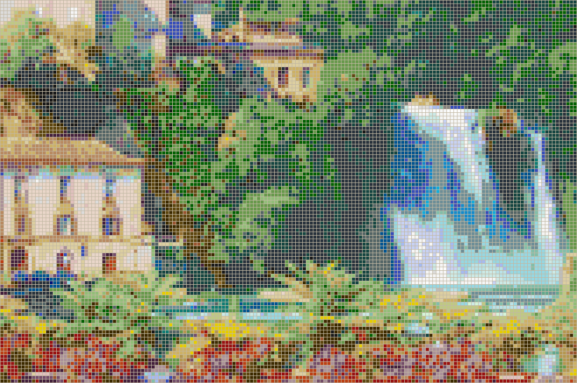 Italian Waterfall (Isola Liri) - Mosaic Tile Picture Art