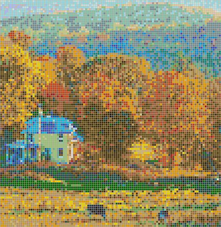 New England in the Fall (Vermont) - Mosaic Tile Picture Art
