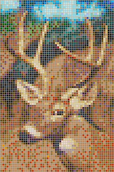 White-tailed Deer - Mosaic Tile Picture Art